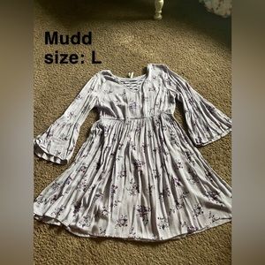 Mudd (from khols) Purple and Floral Long Sleeve Dress